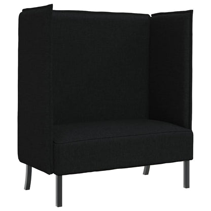 Hoher Rücken Sofa Schwarz 109 x 56 x 121 cm Stoff