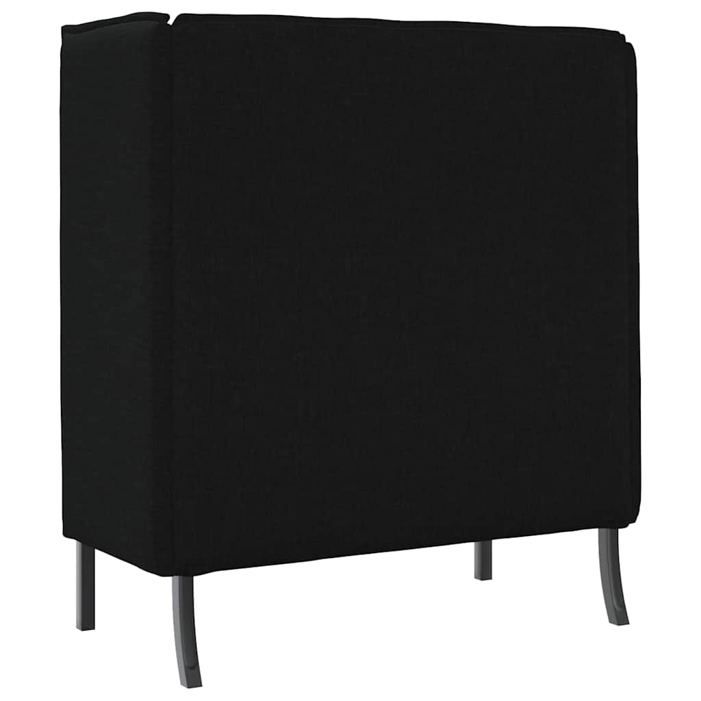 Hoher Rücken Sofa Schwarz 109 x 56 x 121 cm Stoff