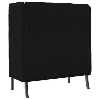 Hoher Rücken Sofa Schwarz 109 x 56 x 121 cm Stoff