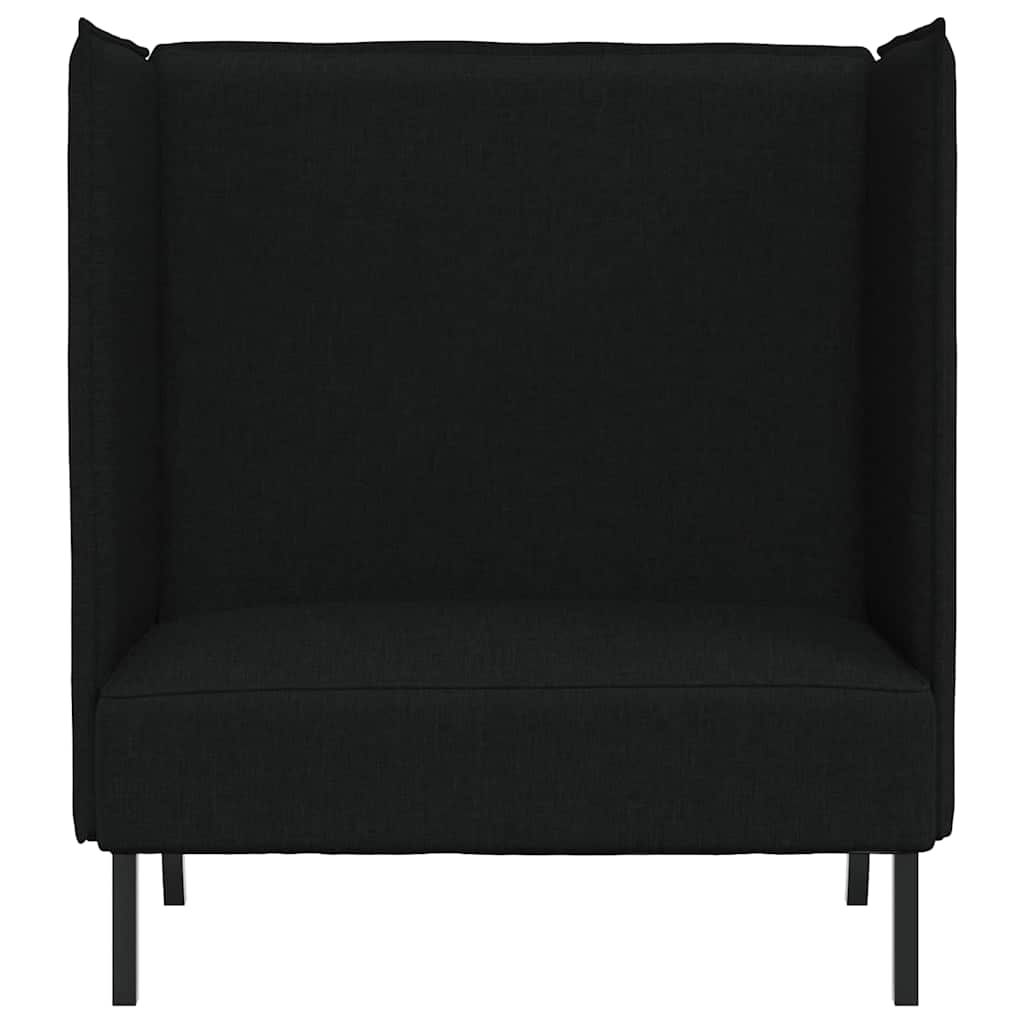 Hoher Rücken Sofa Schwarz 109 x 56 x 121 cm Stoff