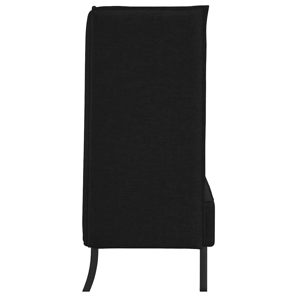 Hoher Rücken Sofa Schwarz 109 x 56 x 121 cm Stoff