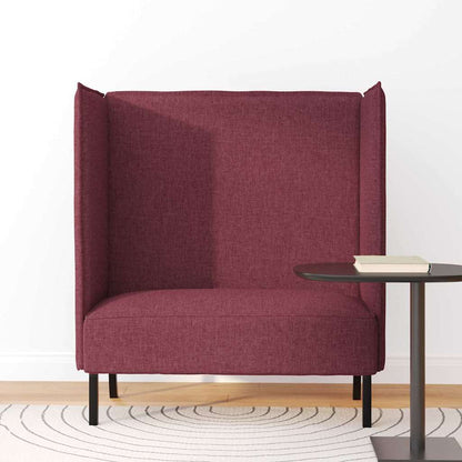 Hoher Rücken Sofa Weinrot 109 x 56 x 121 cm Stoff