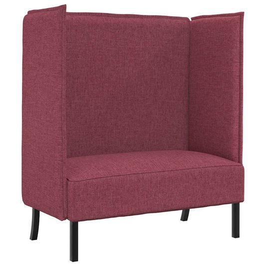 Hoher Rücken Sofa Weinrot 109 x 56 x 121 cm Stoff