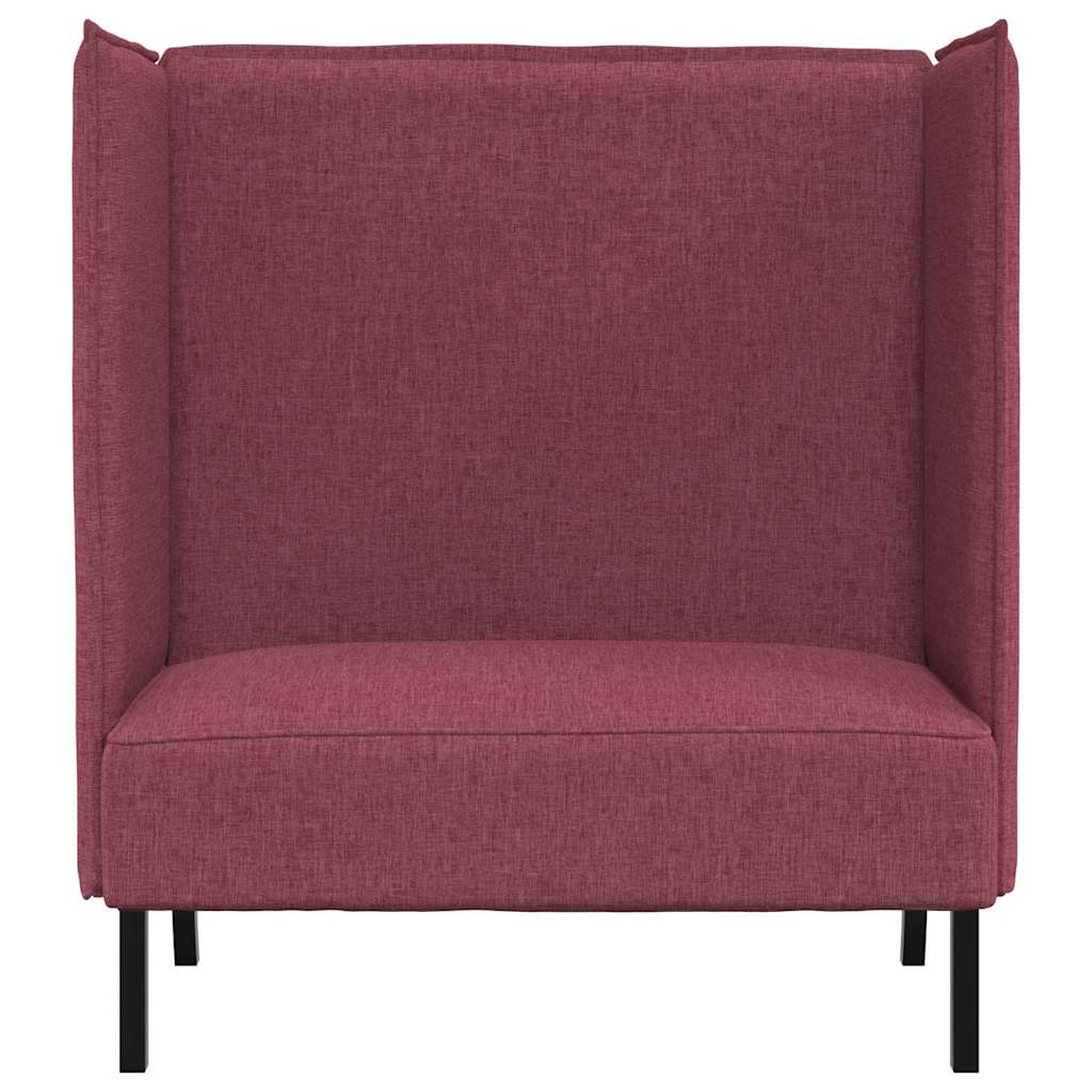 Hoher Rücken Sofa Weinrot 109 x 56 x 121 cm Stoff