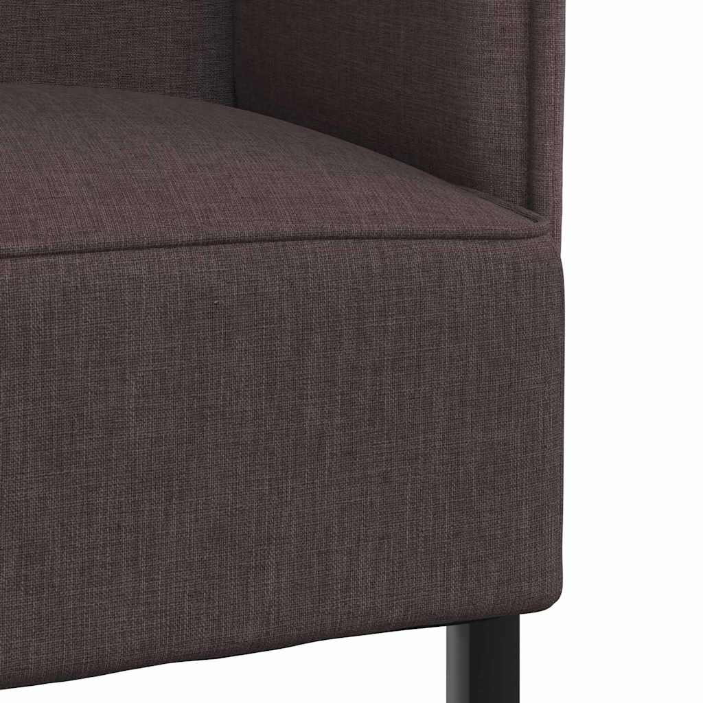 Hoher Rücken Sofa Dunkelbraun 109 x 56 x 121 cm Stoff