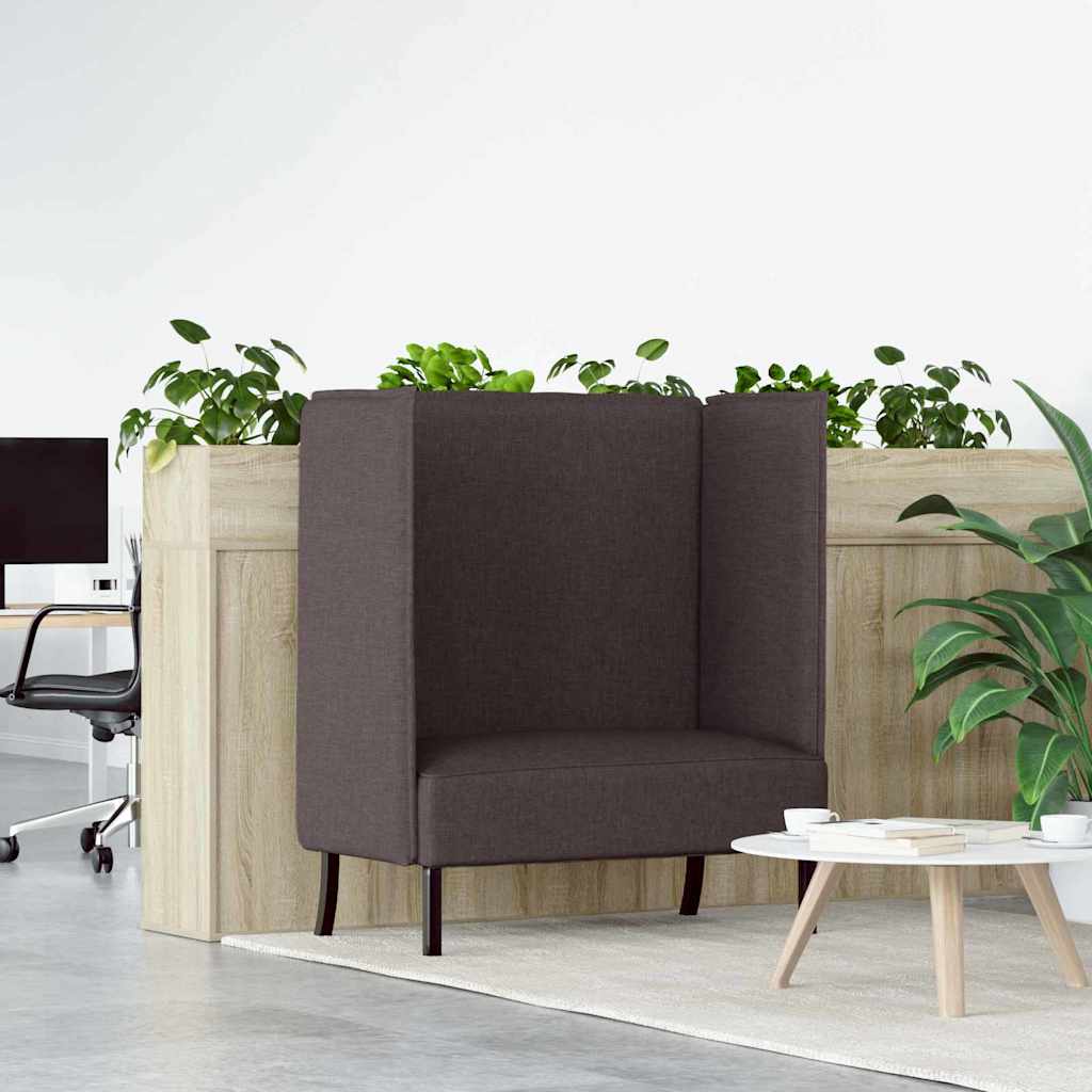 Hoher Rücken Sofa Dunkelbraun 109 x 56 x 121 cm Stoff