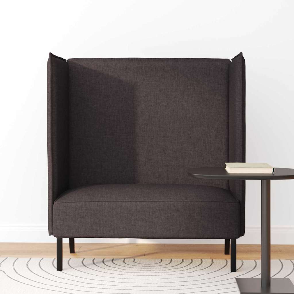 Hoher Rücken Sofa Dunkelbraun 109 x 56 x 121 cm Stoff