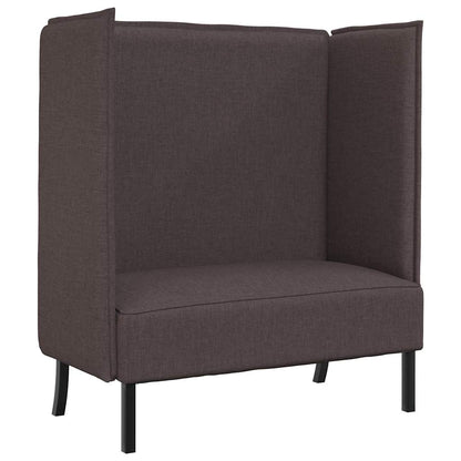 Hoher Rücken Sofa Dunkelbraun 109 x 56 x 121 cm Stoff