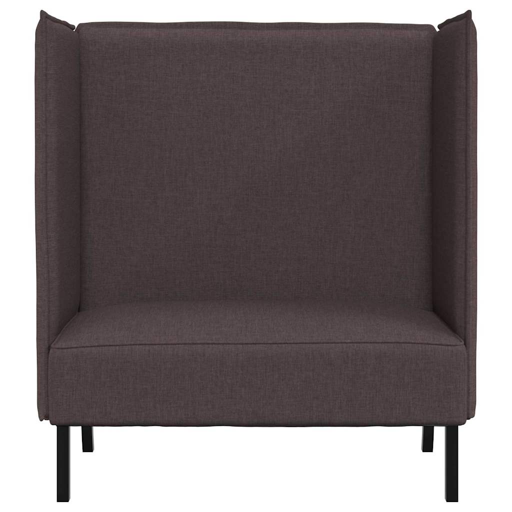 Hoher Rücken Sofa Dunkelbraun 109 x 56 x 121 cm Stoff