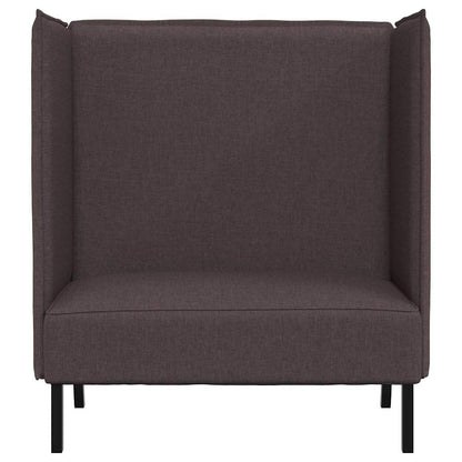 Hoher Rücken Sofa Dunkelbraun 109 x 56 x 121 cm Stoff