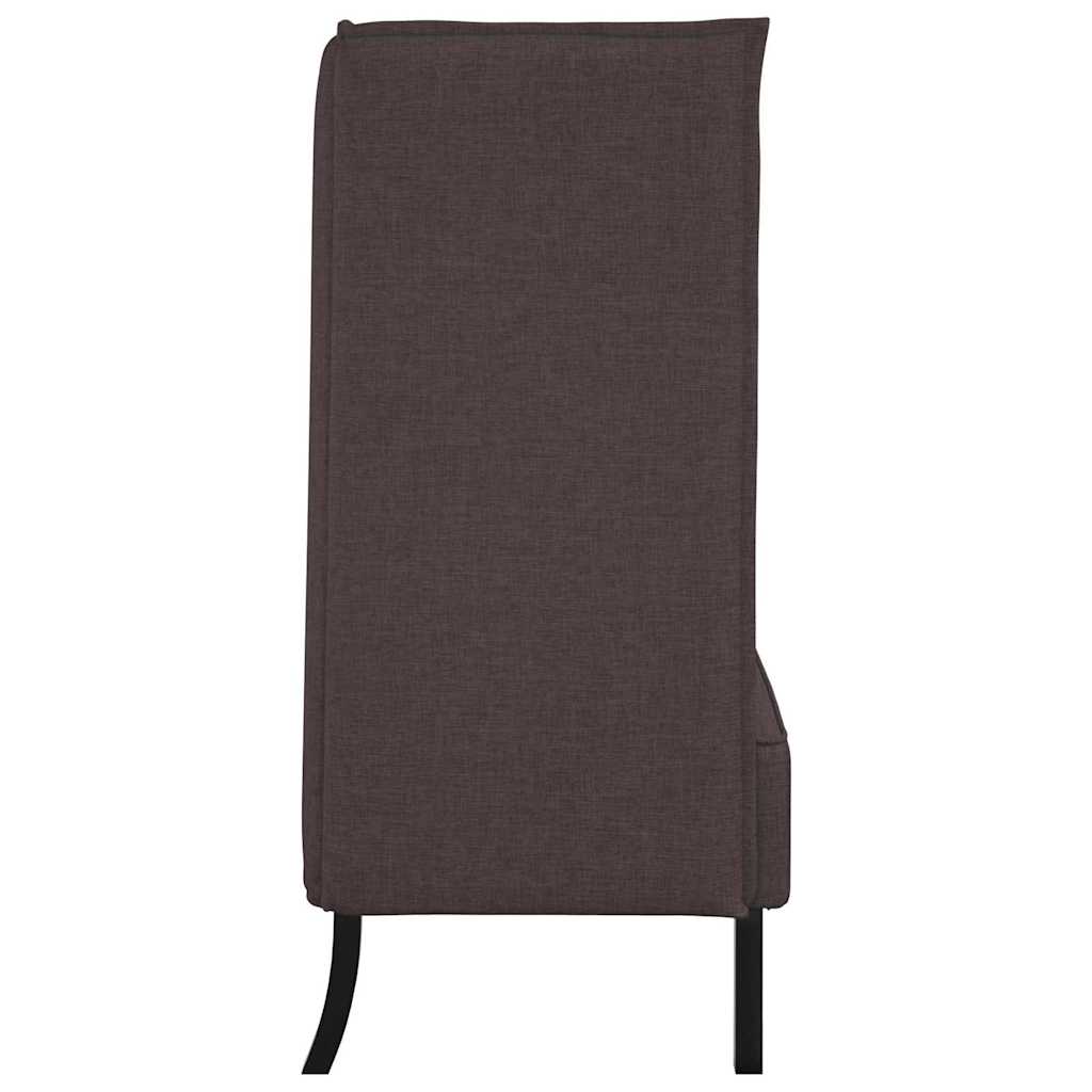 Hoher Rücken Sofa Dunkelbraun 109 x 56 x 121 cm Stoff