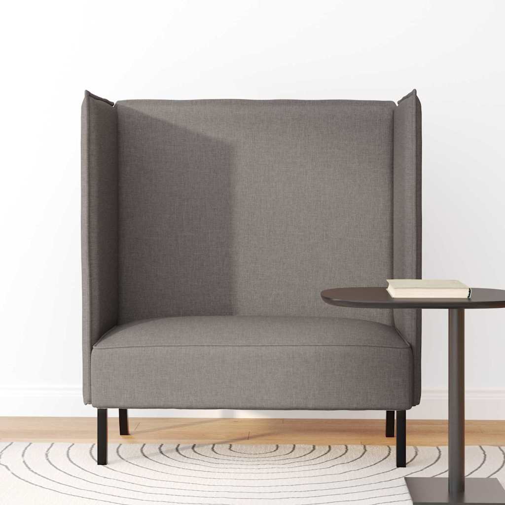 Hoher Rücken Sofa Taupe 109 x 56 x 121 cm Stoff