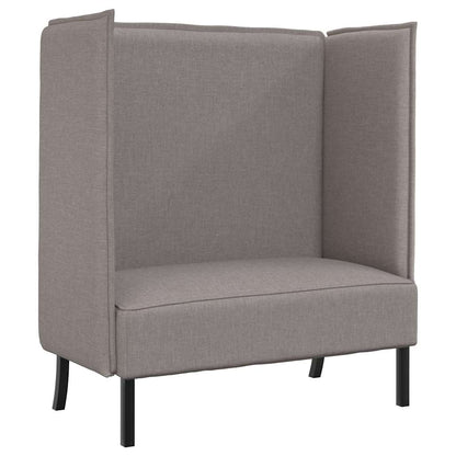 Hoher Rücken Sofa Taupe 109 x 56 x 121 cm Stoff