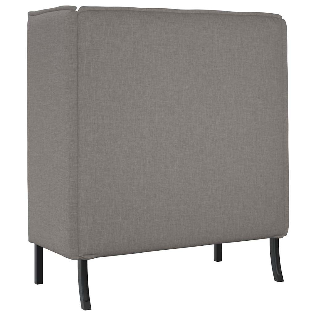 Hoher Rücken Sofa Taupe 109 x 56 x 121 cm Stoff