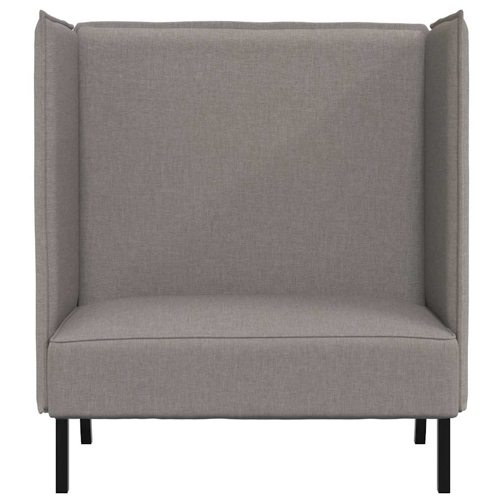 Hoher Rücken Sofa Taupe 109 x 56 x 121 cm Stoff