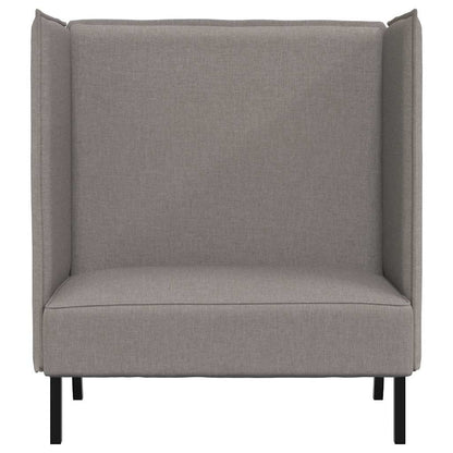 Hoher Rücken Sofa Taupe 109 x 56 x 121 cm Stoff