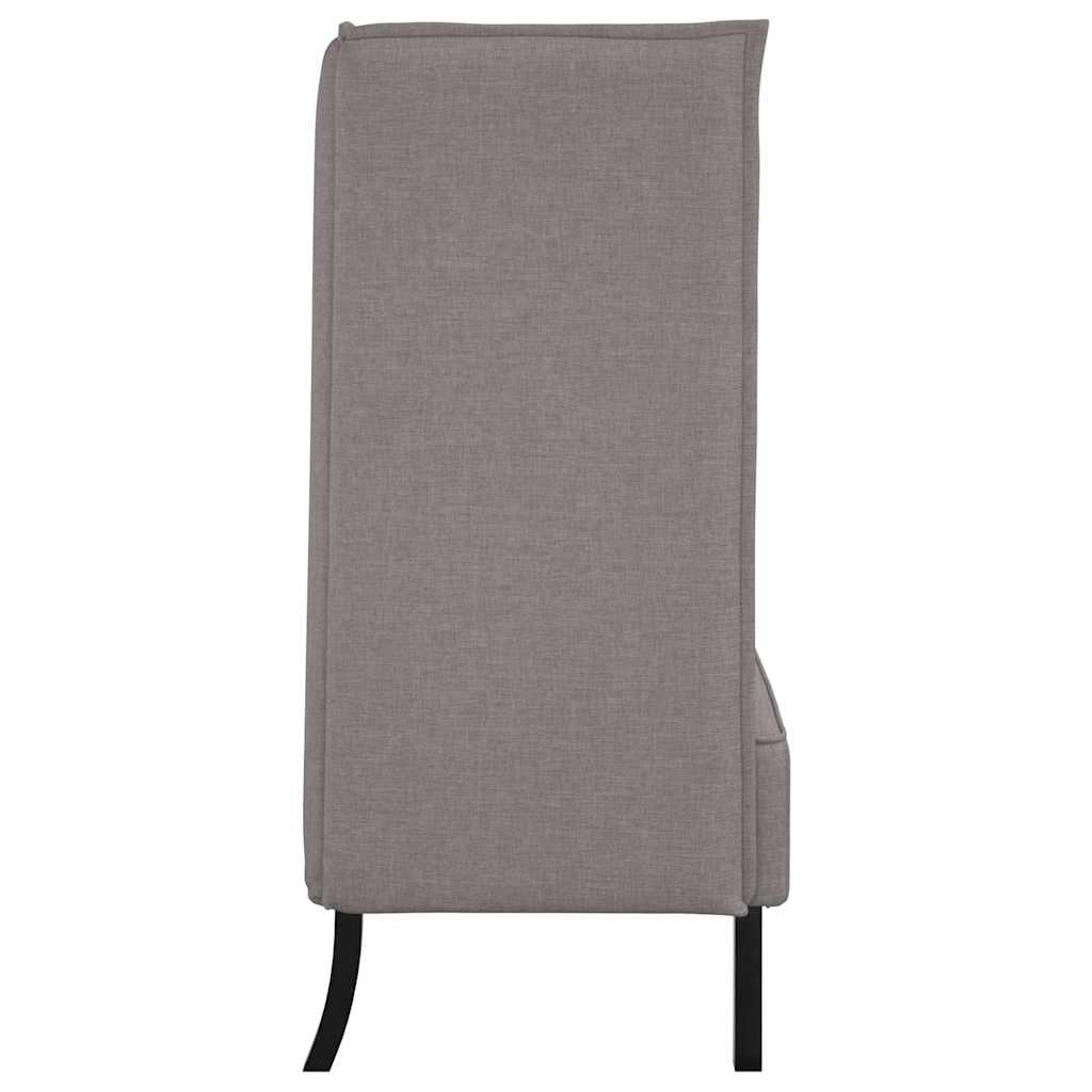 Hoher Rücken Sofa Taupe 109 x 56 x 121 cm Stoff