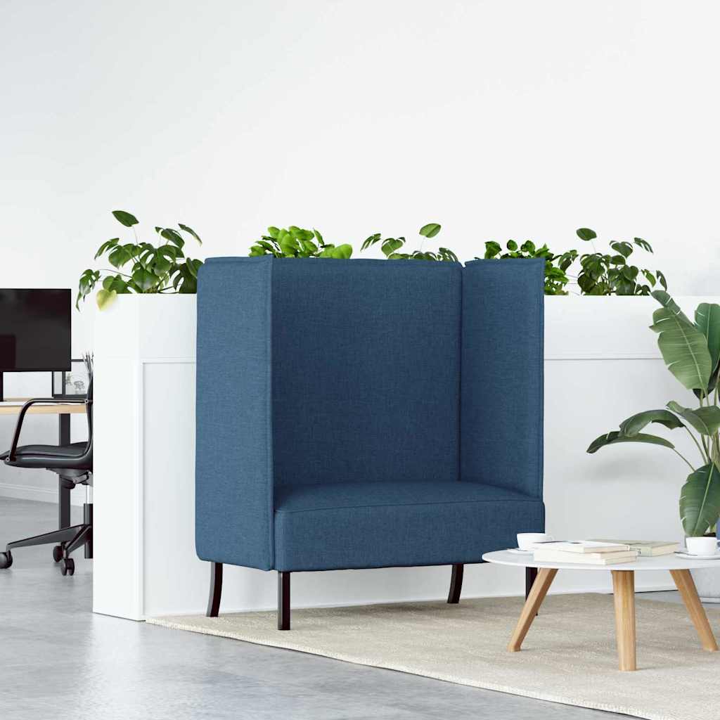 Hoher Rücken Sofa Blau 109 x 56 x 121 cm Stoff