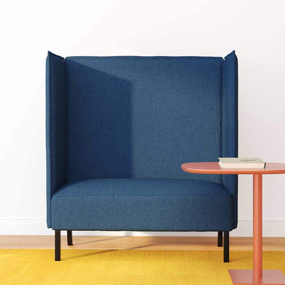 Hoher Rücken Sofa Blau 109 x 56 x 121 cm Stoff