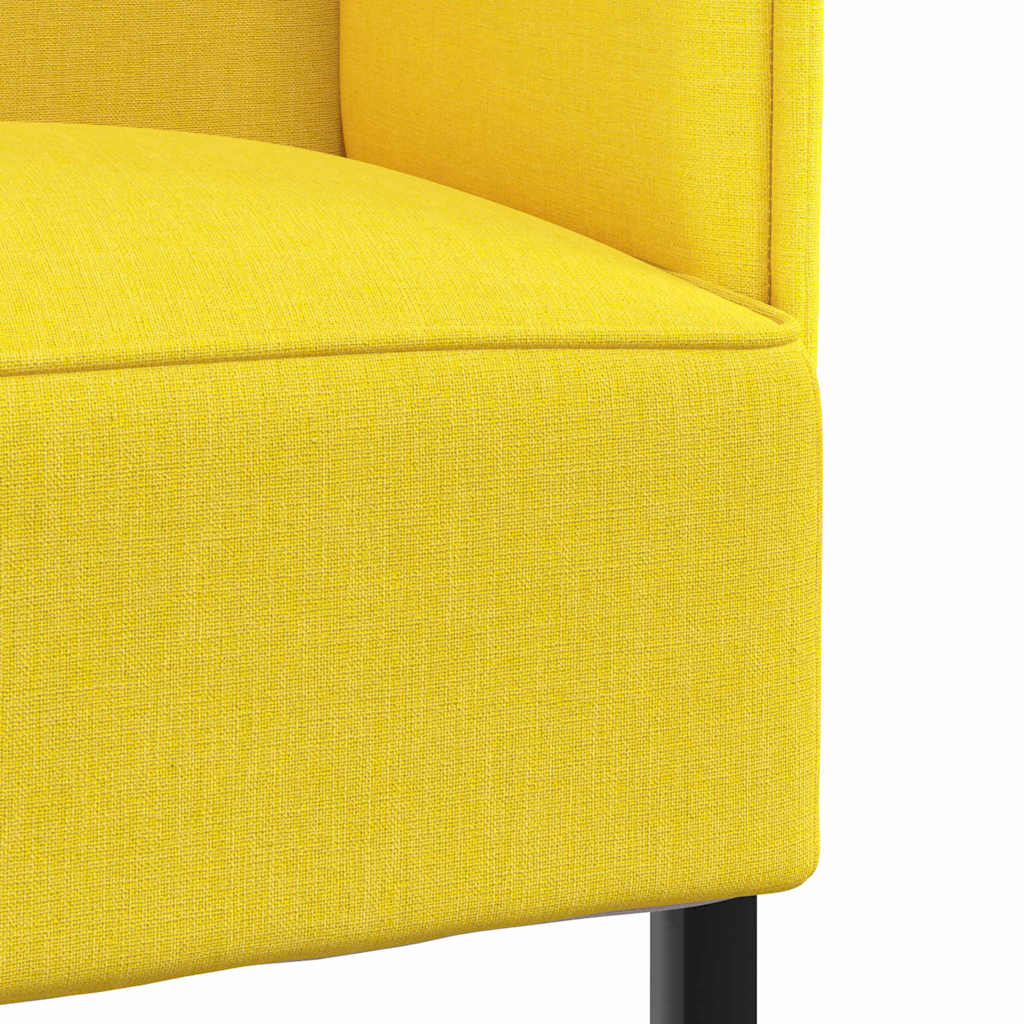 Hoher Rücken Sofa Hellgelb 109 x 56 x 121 cm Stoff