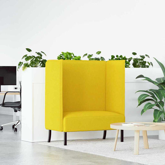 Hoher Rücken Sofa Hellgelb 109 x 56 x 121 cm Stoff