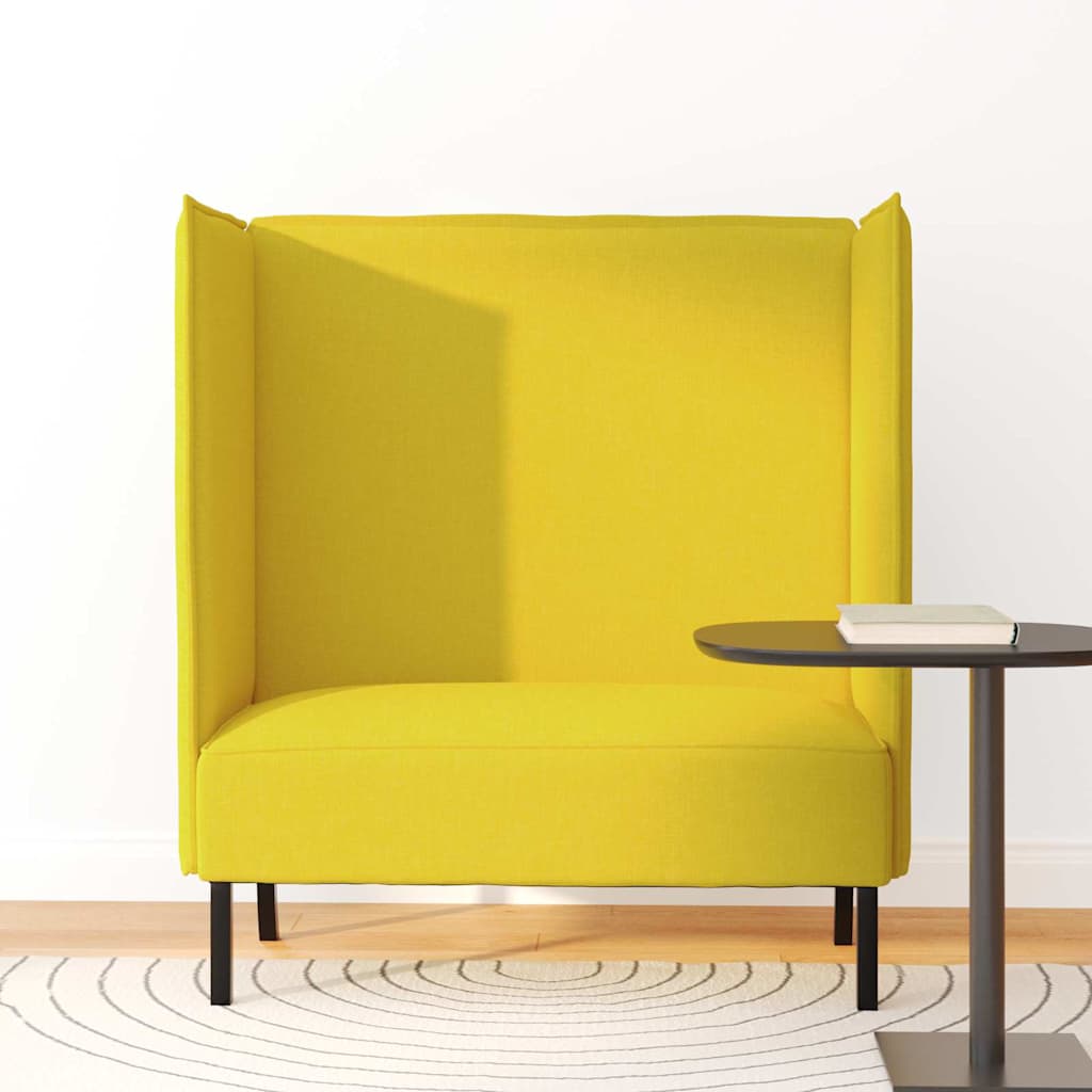 Hoher Rücken Sofa Hellgelb 109 x 56 x 121 cm Stoff