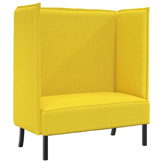 Hoher Rücken Sofa Hellgelb 109 x 56 x 121 cm Stoff