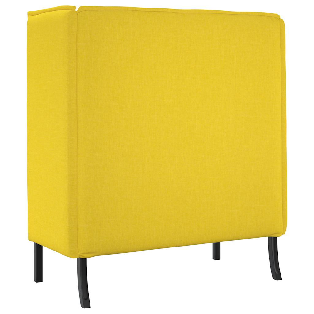 Hoher Rücken Sofa Hellgelb 109 x 56 x 121 cm Stoff