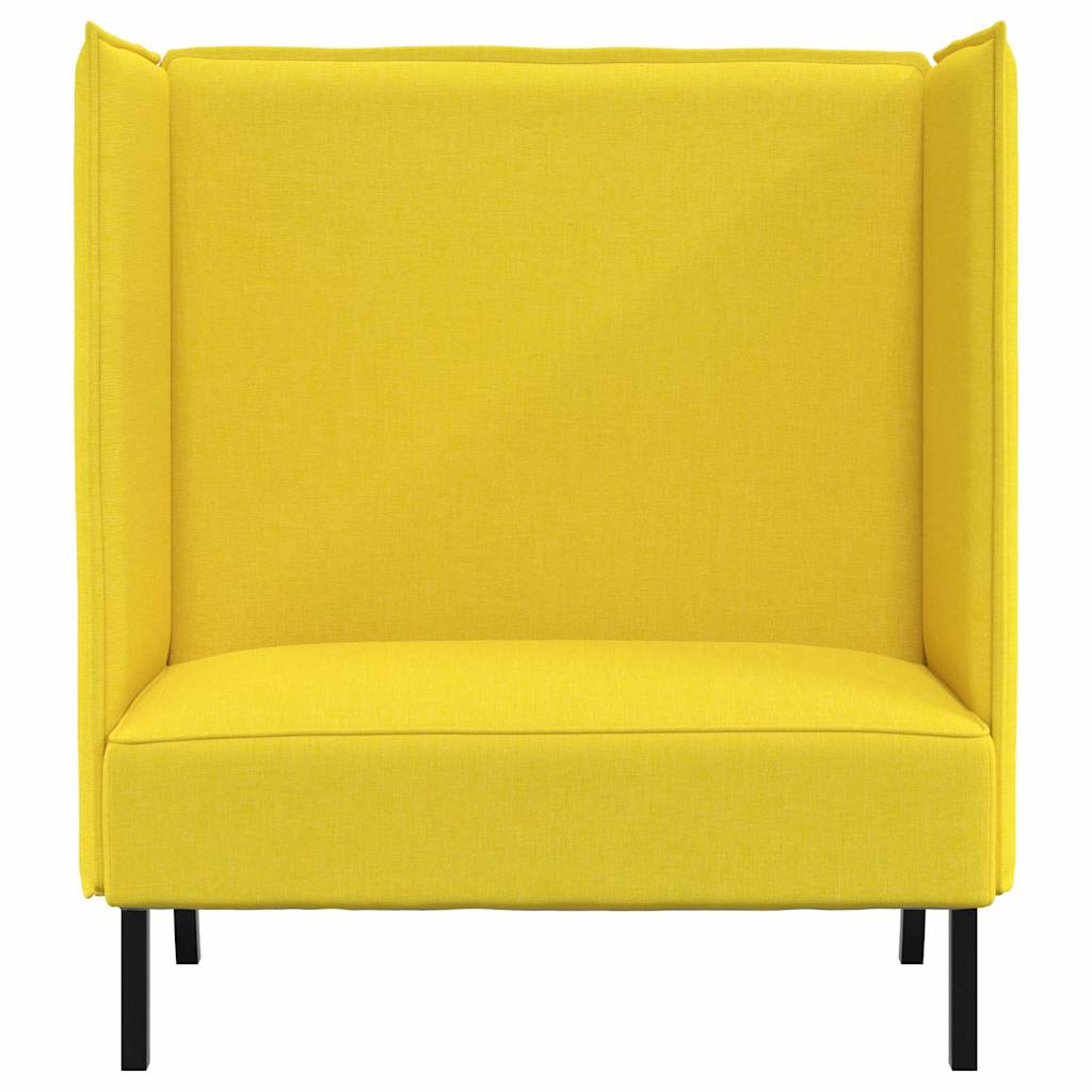 Hoher Rücken Sofa Hellgelb 109 x 56 x 121 cm Stoff