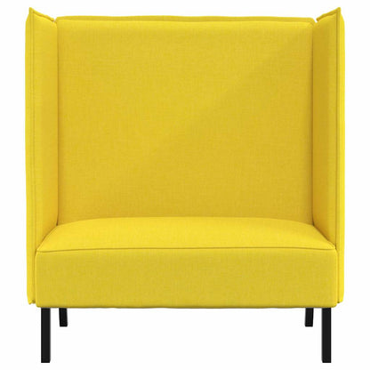 Hoher Rücken Sofa Hellgelb 109 x 56 x 121 cm Stoff