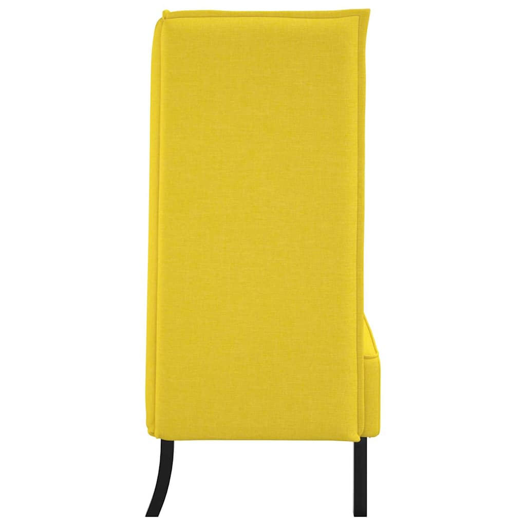 Hoher Rücken Sofa Hellgelb 109 x 56 x 121 cm Stoff