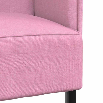 Hoher Rücken Sofa Rosa 109 x 56 x 121 cm Stoff