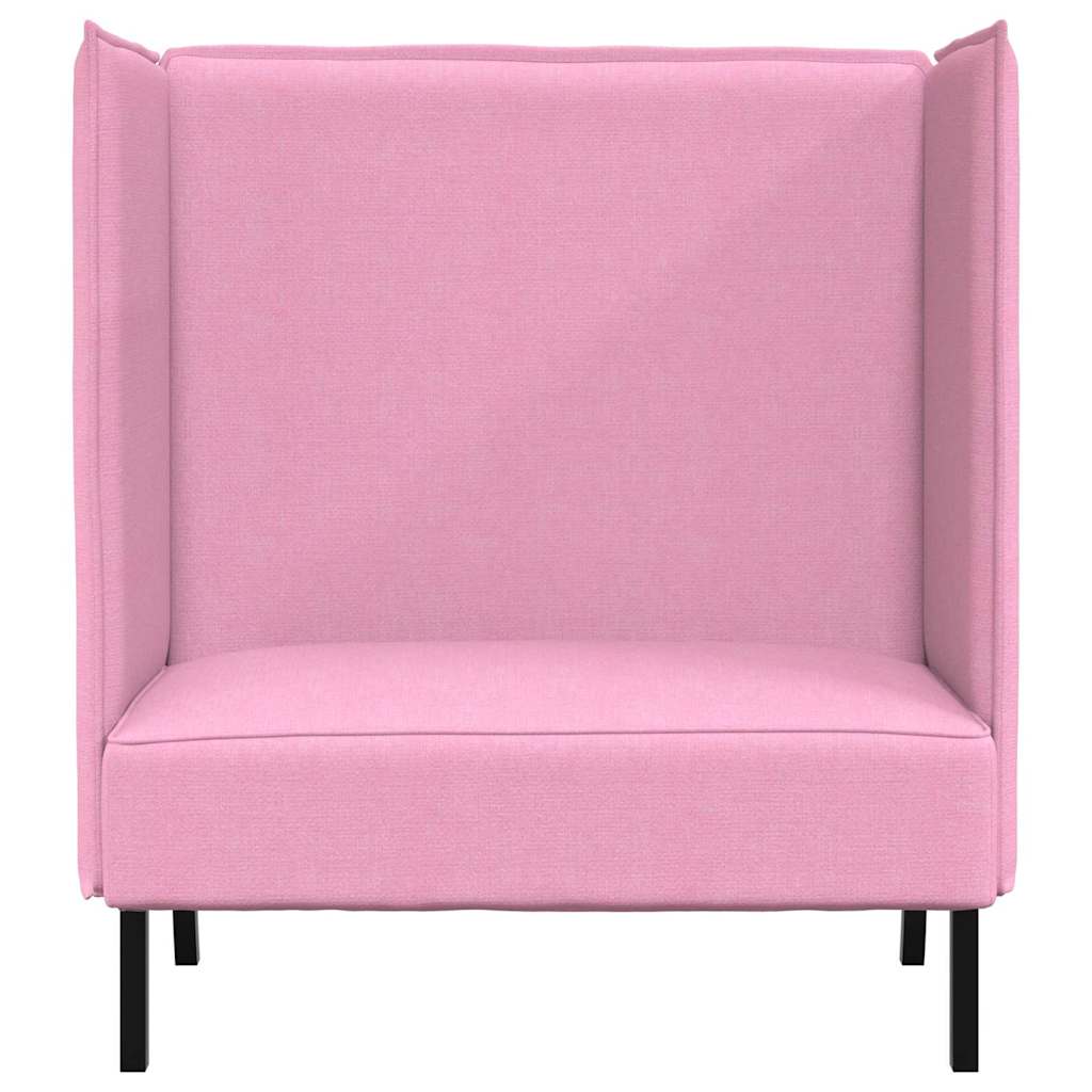 Hoher Rücken Sofa Rosa 109 x 56 x 121 cm Stoff