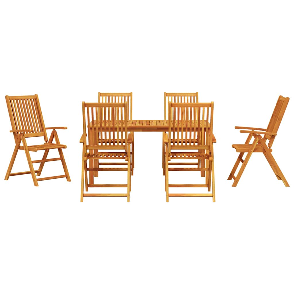Garten Essgruppe 7 pcs Braun Akazie Massivholz