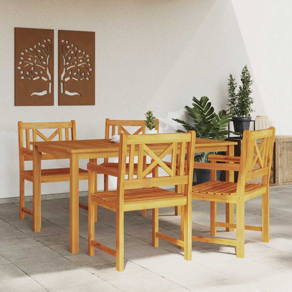 Garten Essgruppe 5 pcs Braun Akazie Massivholz