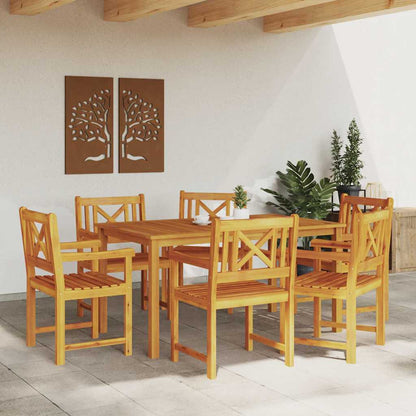 Garten Essgruppe 7 pcs Braun Akazie Massivholz