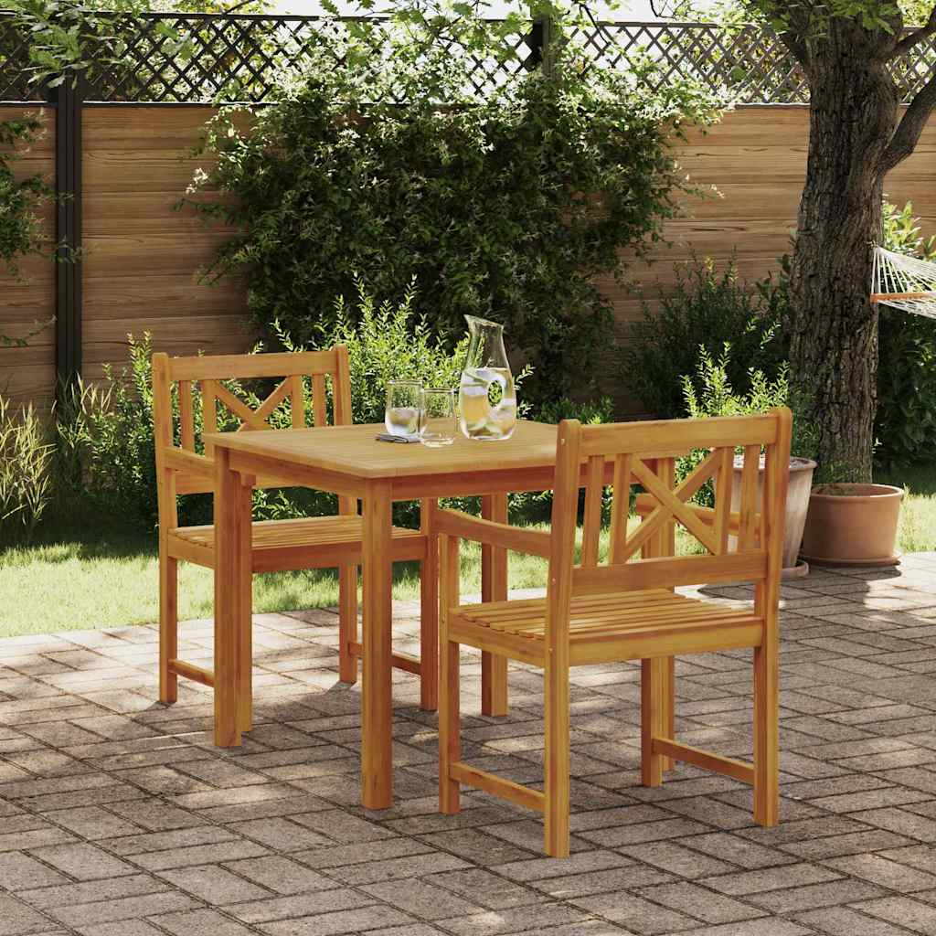 Garten Essgruppe 3 pcs Braun Massivholz Akazie