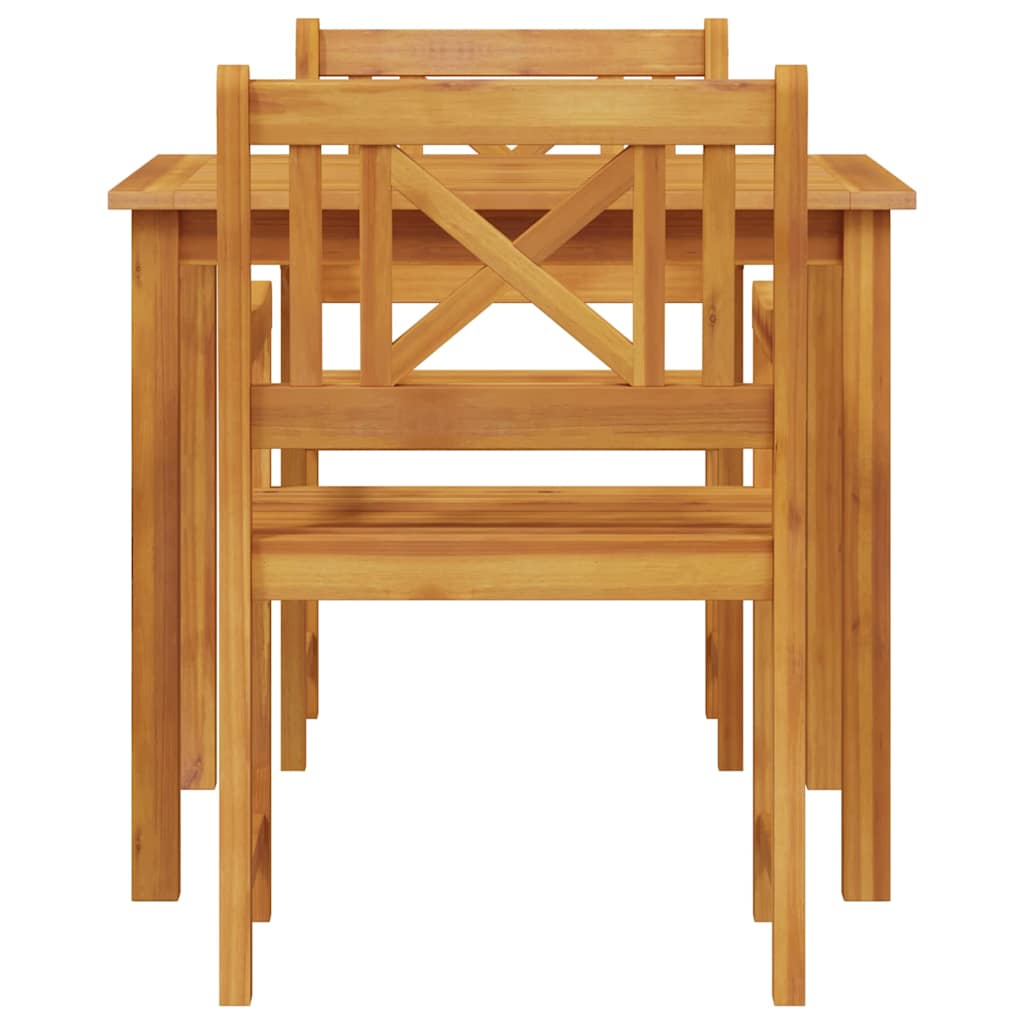 Garten Essgruppe 3 pcs Braun Massivholz Akazie