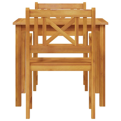 Garten Essgruppe 3 pcs Braun Massivholz Akazie