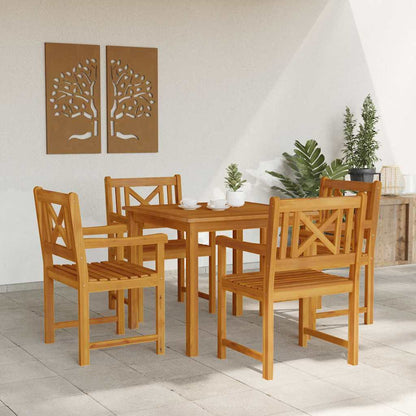 Garten Essgruppe 5 pcs Braun Massivholz Akazie