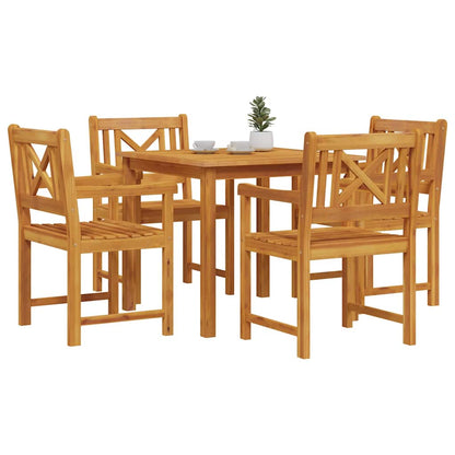 Garten Essgruppe 5 pcs Braun Massivholz Akazie