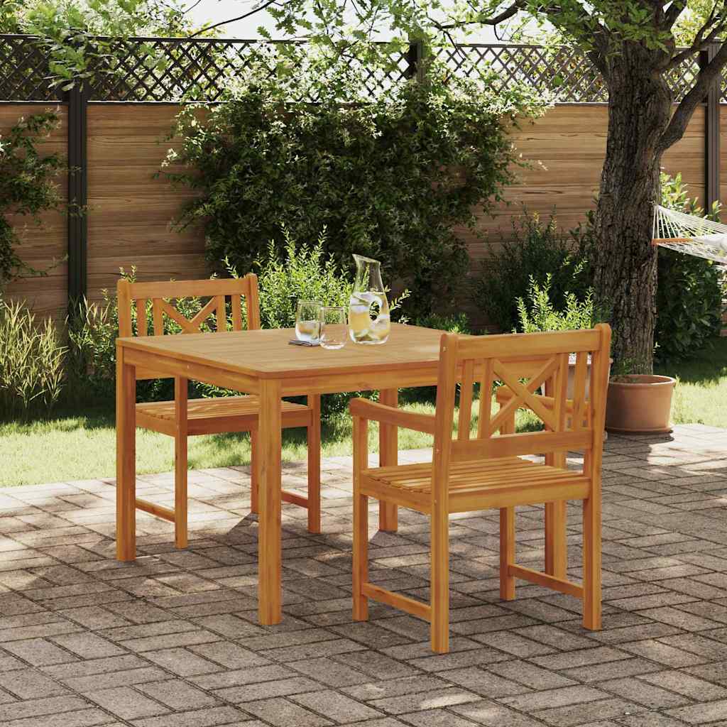 Garten Essgruppe 3 pcs Braun Massivholz Akazie