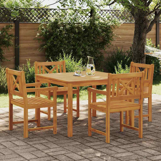 Garten Essgruppe 5 pcs Braun Massivholz Akazie