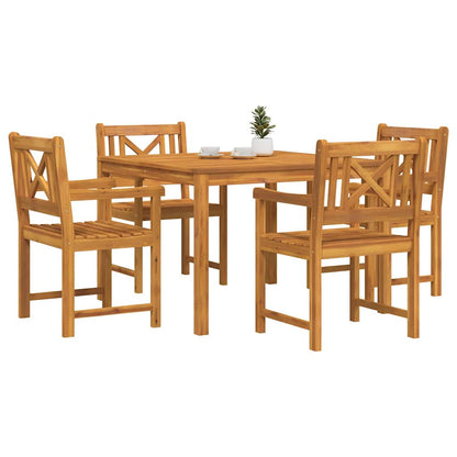 Garten Essgruppe 5 pcs Braun Massivholz Akazie