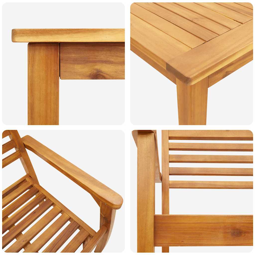 Garten Essgruppe 7 pcs Braun Akazie Massivholz