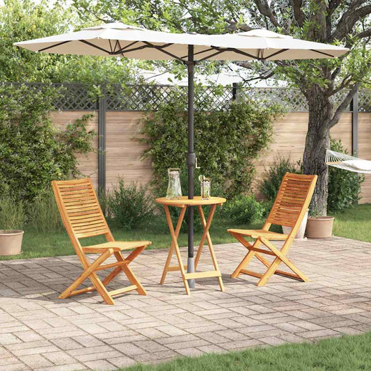 Klapp Bistro Set 3 pcs Braun Akazie Massivholz