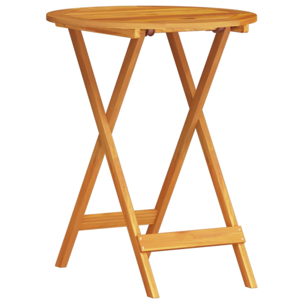 Klapp Bistro Set 3 pcs Braun Akazie Massivholz