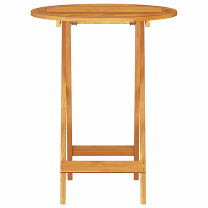 Klapp Bistro Set 3 pcs Braun Akazie Massivholz