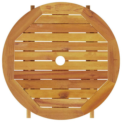 Klapp Bistro Set 3 pcs Braun Akazie Massivholz