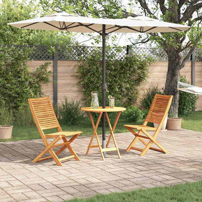 Klapp Bistro Set 3 pcs Braun Akazie Massivholz